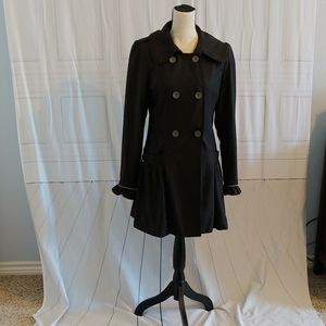 Modcloth black military trench jacket, size 3(M)